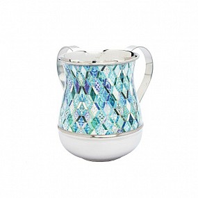 Netilat Yedayim Cup Abstract Blue