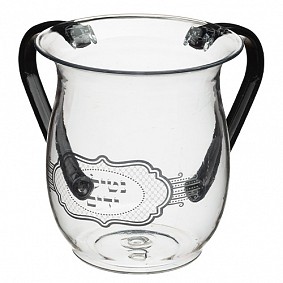 Washing cup-acrylic silver design
