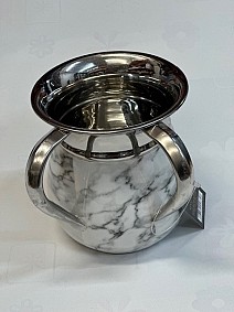 Black and white marble washing cup