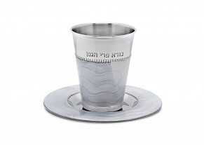 Stainless steel kiddush cup 2tone 
