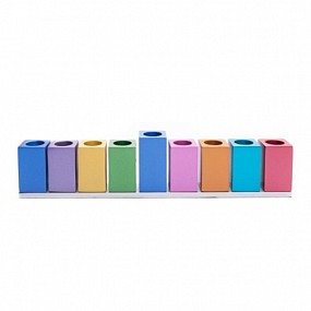 Multicolor cubes Menorah