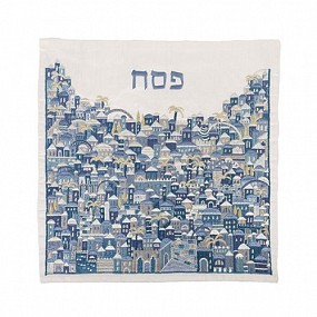 Square Full Embroidered Jerusalem vista Cover 