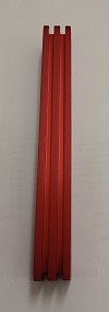 Adi Sidler red mezuza case 12cm scroll 