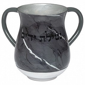 Washing Cup grey marble Netilat Yadaim 