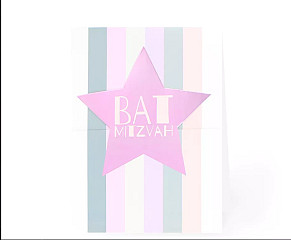 Bat Mitzvah Star Card