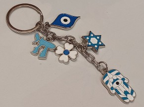Keyring with lucky signs