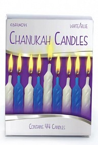 Cazenove Chanukah Candles - White/Blue