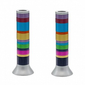 Long candlesticks multicolor rings
