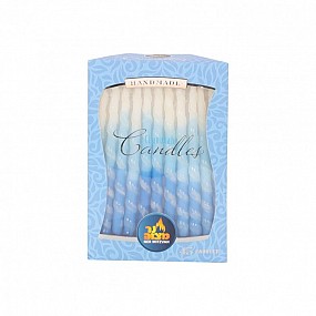  Chanukah Candles - blue and white 