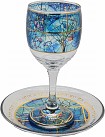 Chagall Kiddush Cup with stem