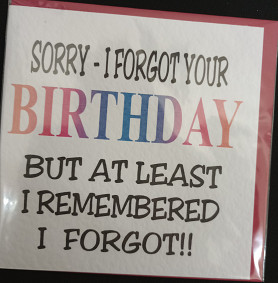 Sorry - I forgot