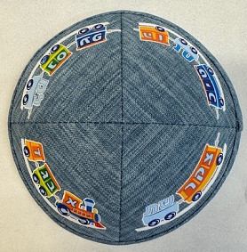 Baby blue cloth kippah A-B 16cm