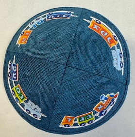 Blue cloth kippah A-B 16cm