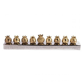 Emanuel Pomegranate Menorah Gold