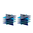 Candle sticks Magen David blue