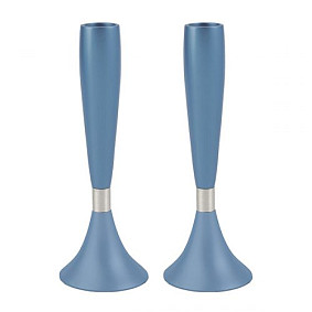 Medium Candlesticks 16.5cm - Blue
