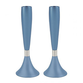 Medium Candlesticks 16.5cm - Blue