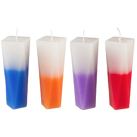 2 Tone Havdala Candle 15cm