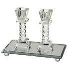 Elegant crystal Candlesticks 11.5cm