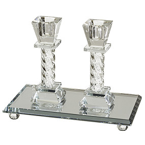Elegant crystal Candlesticks 11.5cm