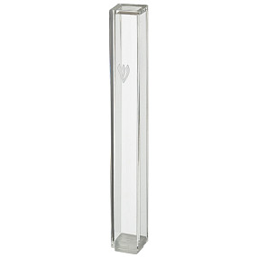 Plastic clear mezuzah case 15cm