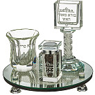 Crystal Havdalah Set with tray