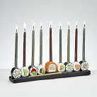 Handpainted resin  Menorah  Sushi