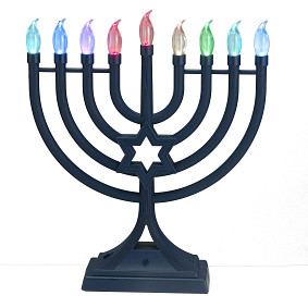 GLOW LED Menorah - blue