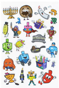 Chanukah Puffy Stickers