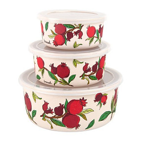 3 containers Bamboo Pomegranates