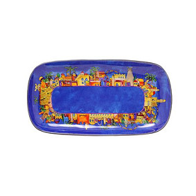 Emanuel painted aluminium Tray Jerusalem