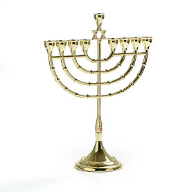 Golden colour metal Chanukiah/star of david