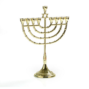 Golden colour metal Chanukiah/star of david