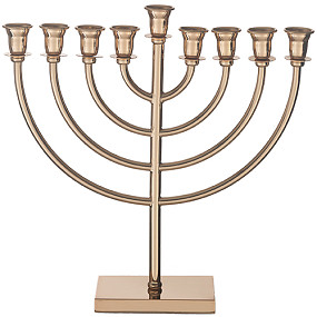 Metal Menorah 32cm Rose gold
