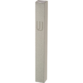 Aluminium mezuza case matte silver 10cm