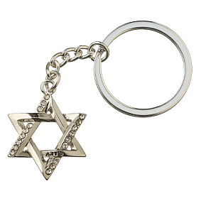 Keyring with  nickel magen david