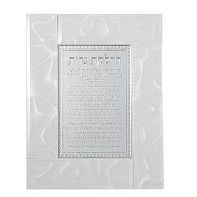 Shabbat Candle lighting Blessing - Glass Frame