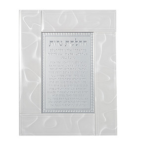 Shabbat Candle lighting Blessing - Glass Frame