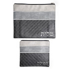 Grey tones Tallit and Tefillin Bag Set