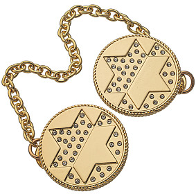 Gold finish Magen David Tallit Clips