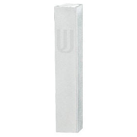 Matte Silver Al. mezuza case 7cm