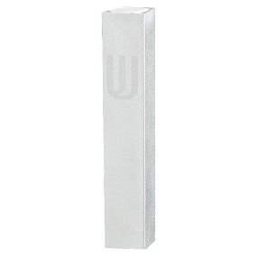 Matte Silver Al. mezuza case 7cm