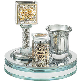 Crystal Havdalah Set with gold