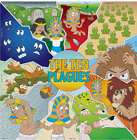 Pesach Serviettes - 10 Plagues New