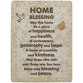 Polymer Hamsa English Home Blessing - 26cm