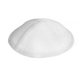 White linen kippah