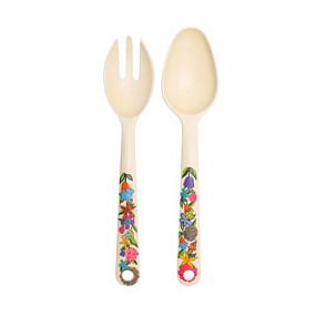 Serving  Spoon Set Bamboo Flowers
