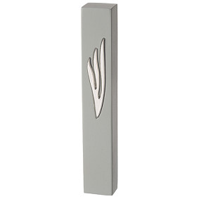 Polyresin cement mezuza case 12cm stone