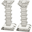 Elegant Crystal Candlesticks 16cm