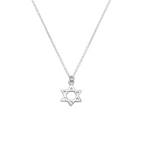 Sterling  Silver Magen David Necklace